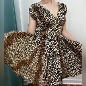 Trashy Diva Camilla Dress 1950s Leopard Size 6